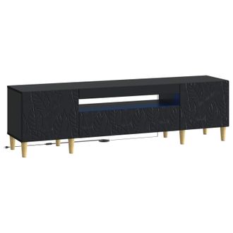 vidaXL Mueble De Tv Led Negro Madera De Ingenier&iacute;a Vidaxl