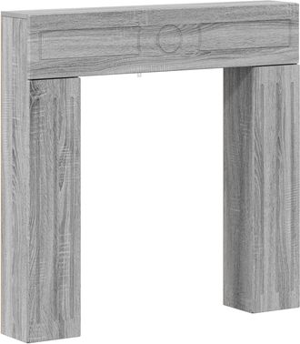 vidaXL Marco De Chimenea Sonoma Gris 102 X 18 X 100,5 Cm Vidaxl