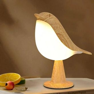 OEM L&aacute;mpara De Noche Led Con Forma De P&aacute;jaro Marr&oacute;n De 15 Cm, L&aacute;mpara De Escritorio Led Usb, L&aacute;mpara De Mesita De Noche, Luz Ambiental T&aacute;ctil