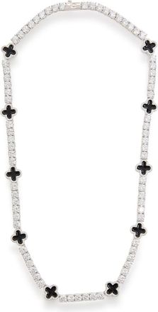 Cernucci Cernucci Black Motif Tennis Necklace - One Size