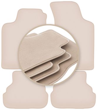 OEM Alfombrillas Premium Beige Para Volkswagen Golf Iii Cabrio, Hatchback, Familiar 1993-2002