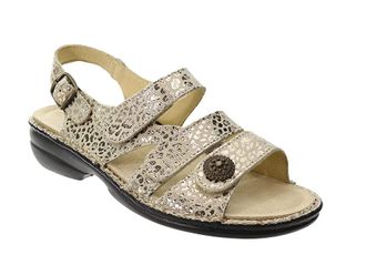 David Tate Wrap Womens Shoes Beige Metallic : EU 41 (US Womens 10-10.5) M, Leather