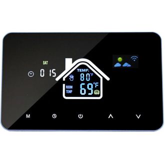 OEM Termostato Inteligente Wifi Crezuo Con Pantalla T&aacute;ctil, Control Remoto Mediante Aplicaci&oacute;n, 16 A, Rango De Temperatura De 5 A 95 &deg;, Protecci&oacute;n Ip20/ca