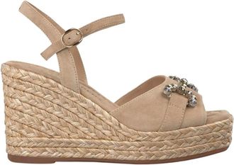 Alma En Pena Alma EN Pena, Schoenen, Dames, Beige, 38 EU, Wig met strass-stijgbeugel