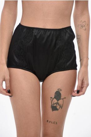 Dolce & Gabbana Silk Satin Coulottes with Lace Inserts size 3