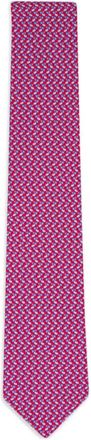 Ferragamo pilican-pattern tie - Rood