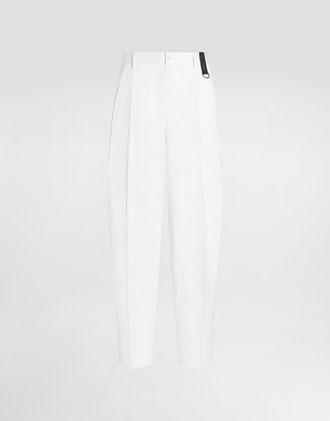 Dolce & Gabbana Cotton Gabardine Trousers - Man Pants And Shorts White Cotton 44