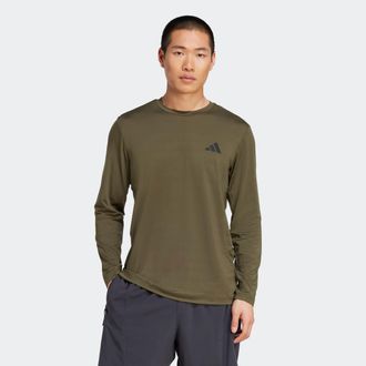 adidas Funktionsshirt ADIDAS PERFORMANCE TR-ES STRE LS T, Herren, Gr. M, night cargo meliert, Obermaterial: 92% Polyester, 8% Elasthan, Shirts Funktionsshirt
