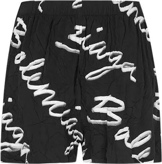 Balenciaga Black cotton Script boxer shorts Size L