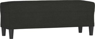 vidaXL Vidaxl - Banco De Tela Negro 100x35x41 Cm
