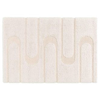 Oviala Alfombra de pelo largo con motivos geom&eacute;tricos crudo 160 x 230cm