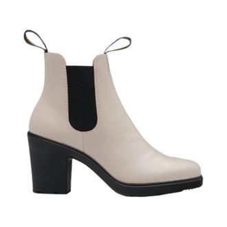 Blundstone Womens Leather High Heeled Boots In Pearl White