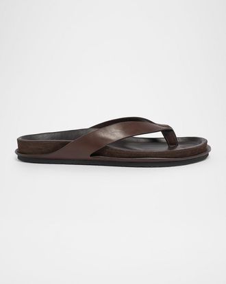 Jacquemus Men & apos;s Les Tatanes Leather Thong Sandals