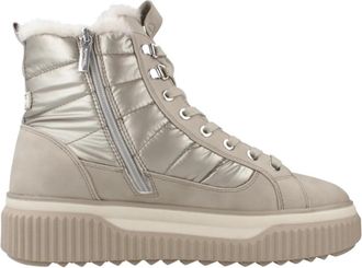 Tamaris Veters Winterlaarzen - Dames - Winterlaarzen - Beige - 39 EU - Schoenen