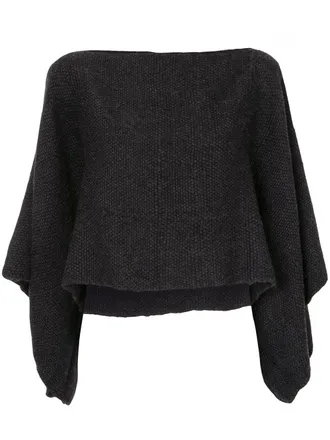 VOZ Lineas cropped jumper - women - Alpaca - One Size - Black