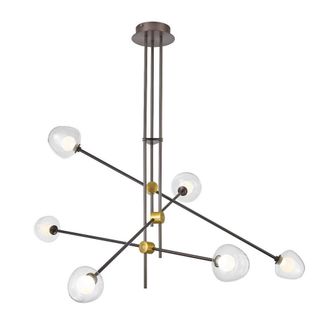 Netlighting Modern LED Hanging Pendant Coffee Warm White 3000K 1800lm in Brown