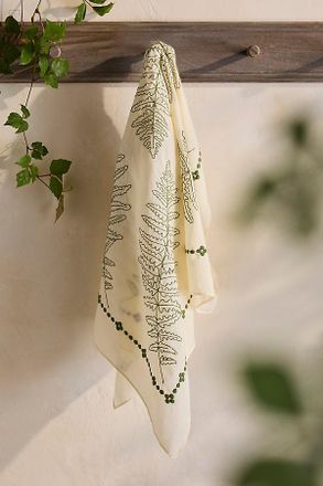 Terrain Fern Embroidered Cotton Bandana