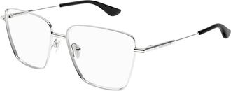 Alexander McQueen Stijlvolle Bril Am 0503O Zwart - Dames - Brillen - Grijs - 55 MM - Accessoires
