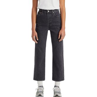 Levi's Ribcage Acid Wash High Waist Ankle Straight Leg Jeans in Soda Spring at Nordstrom Rack, Size 32 X 27