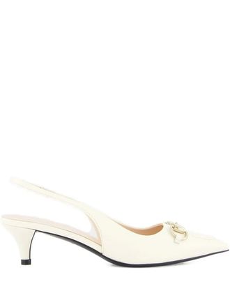 Gucci 45 mm slingback pumps met kitten-hak - Beige