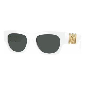 Versace Sunglasses Square Full Rim, Black Frame And Dark Grey Lens Ve4479Ugb1/87