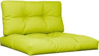 vidaXL Cojines para sofá de palets 2 unidades tela verde claro vidaXL