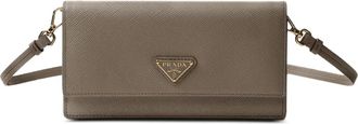 Prada Borsa mini con logo a triangolo - Grigio