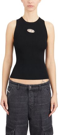 Diesel Womens Tank Top M Caddix Top - Black viscose - Size X-Small