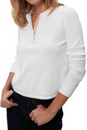 Michael Stars Lina Thermal Henley In White