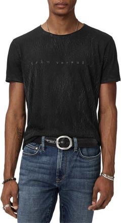 John Varvatos Raw Edge Graphic T-Shirt in Black at Nordstrom, Size Xx-Large
