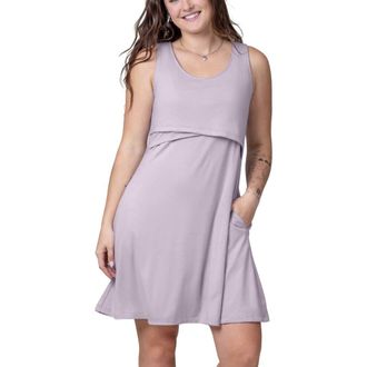 Kindred Bravely Penelope Crossover Nursing Dress in Lavender Mist at Nordstrom, Size Small