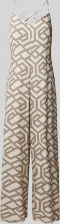 Apricot Jumpsuit aus Viskose mit Allover-Muster in Offwhite, Gr&ouml;&szlig;e XL