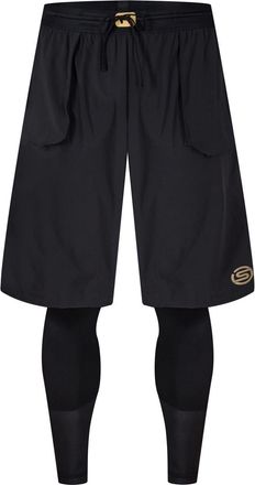 It's Skin Mens Series 5 Skinny Fit Athletic Shorts in Black - Size Large