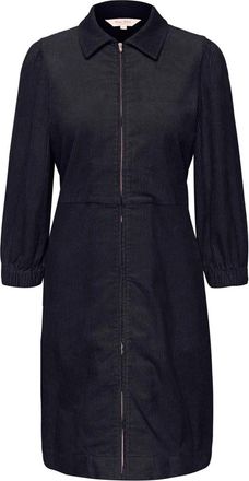 Part Two Donkerblauwe Jurk met Overhemdkraag - Dames - Parka Jassen - Blauw - L - Katoen - Jassen