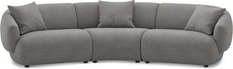 Castlery Auburn Curve Sofa Customized, Dark Grey, Spill Resistant, Modular for Sofas by Castlery