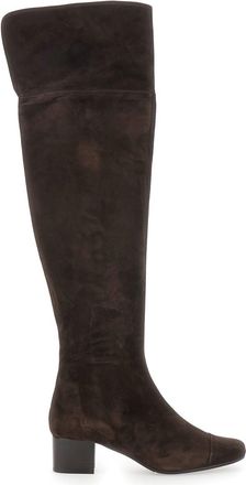 Carel brigitte Brown Ankle Boots With Side Zip Closure In Suede Woman