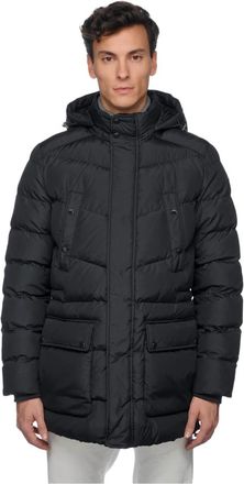 Geox Jassen, Heren, Zwart, 2Xl, Polyester, Leitan Long Parka