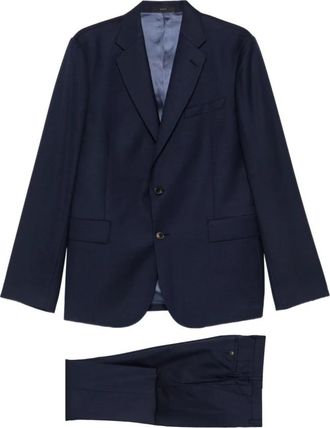 Paul Smith Wollen single-breasted pak - Heren - Business pakken - Blauw - W38 - Wol - Kostuums