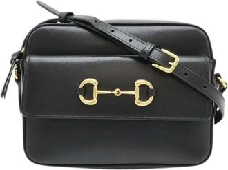 Gucci Pre-owned Cross Body Bags, female, Black, Size: ONE SIZE Pre-owned Leather Vintage Cross Body Bag