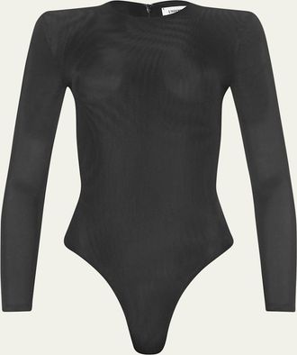 L'agence Trista Stretch Mesh Bodysuit