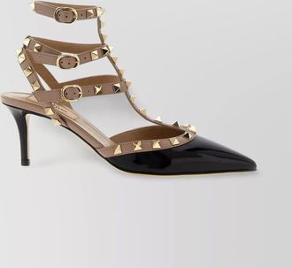 Valentino Garavani rockstud pointed toe multi-strap pumps