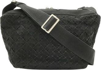 Bottega Veneta Pre-owned Intrecciato Canvas Shoulder Bag - Dames - Vintage Schoudertas - Zwart - ONE Size - Vintage