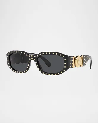 Versace Men & apos;s Geometric Propionate Sunglasses