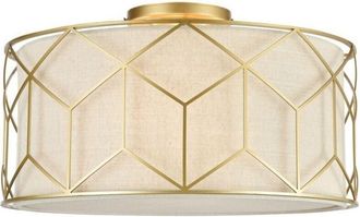 Maytoni Maytoni - Messina Plafón Semi Empotrado Cilíndrico Dorado, 3 Luces, E27