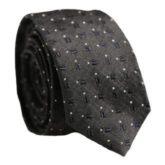 Dolce & Gabbana Stropdas - Heren - Accessoires - Grijs - Maat: ONE Size Zijde