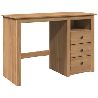 vidaXL Escritorio Panama Madera Maciza De Pino 112x45x75 Cm Vidaxl