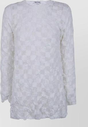 Comme Des Gar&ccedil;ons long sleeves textured knit round neck top