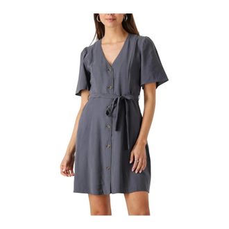 Modstr&ouml;m Kleedjes, Dames, Blauw, XS, Blauwe Flare Jurk voor Vrouwen