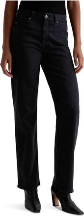 AG - Adriano Goldschmied Brinley Womens Black Denim Stretch Mid Rise Straight Leg GBO3706