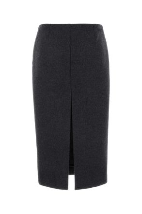 Gucci Houtskool Wolmix Rok